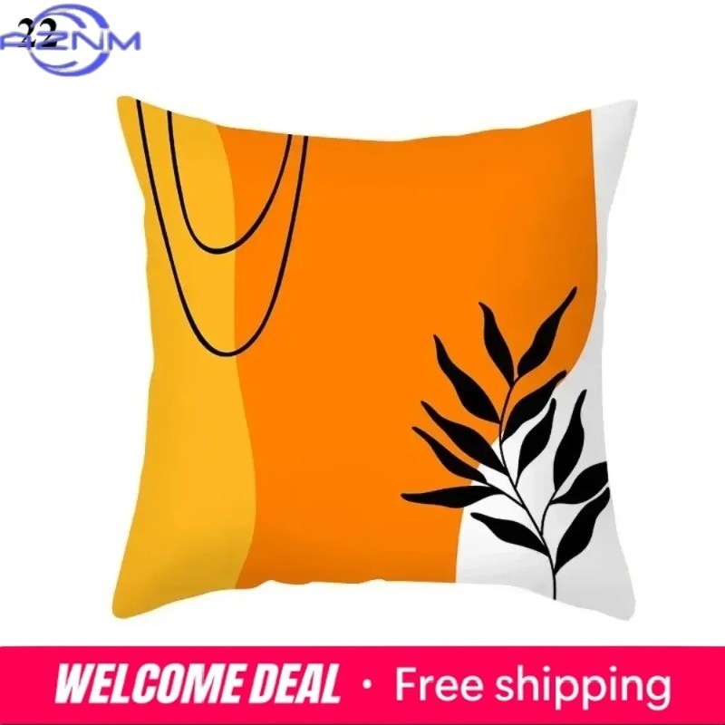 Century Textile & Sewing Supply Online Shopping - Sarung Bantal Abstrak Oranye Boho, Sarung