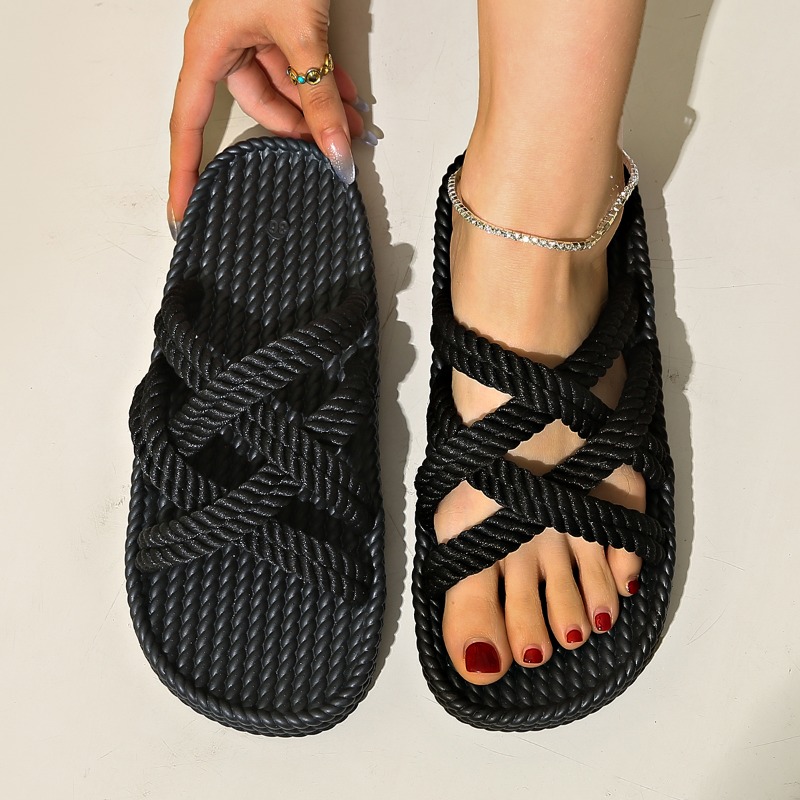 Elastic Waistband Roll - Sandal Tali Rami Wanita Musim Panas