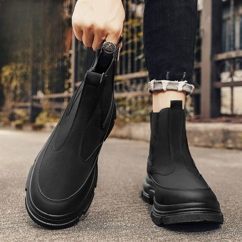 Sewing Latex - Sepatu bot pendek berpotongan tinggi untuk