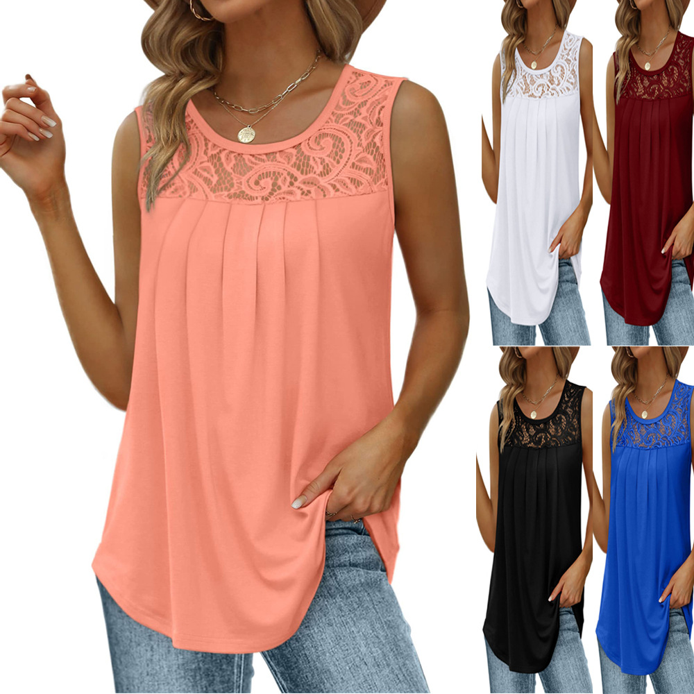 Sewing Vest - Blus Wanita Tanpa Lengan dengan Aksen