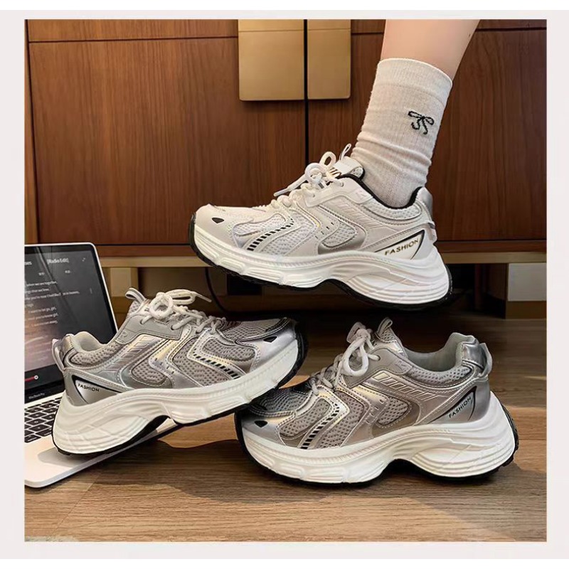 Sewing Nylon - Sepatu Sneakers Wanita Musim Semi 2026,