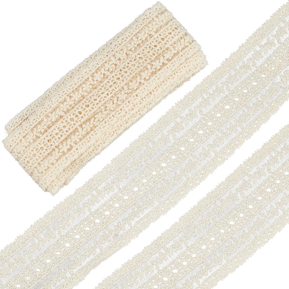 Sewing Eyelet Fabric - Pita renda katun vintage lebar 2,2
