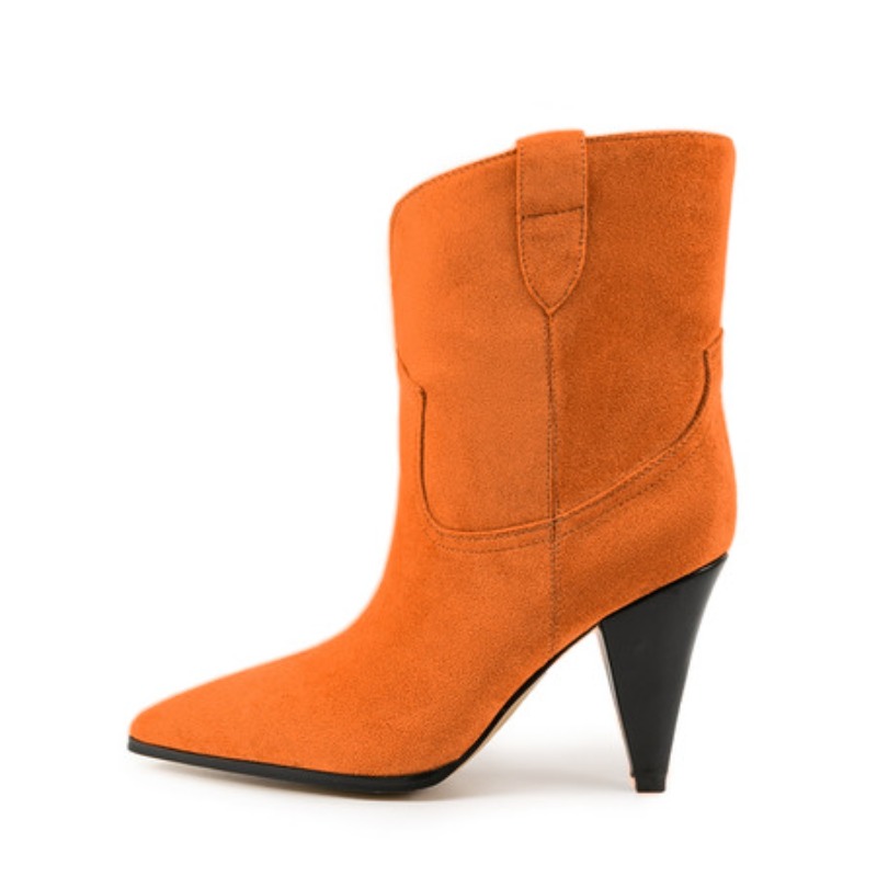 Sewing Fleece - Sepatu Boots Wanita Model Runcing, Hak