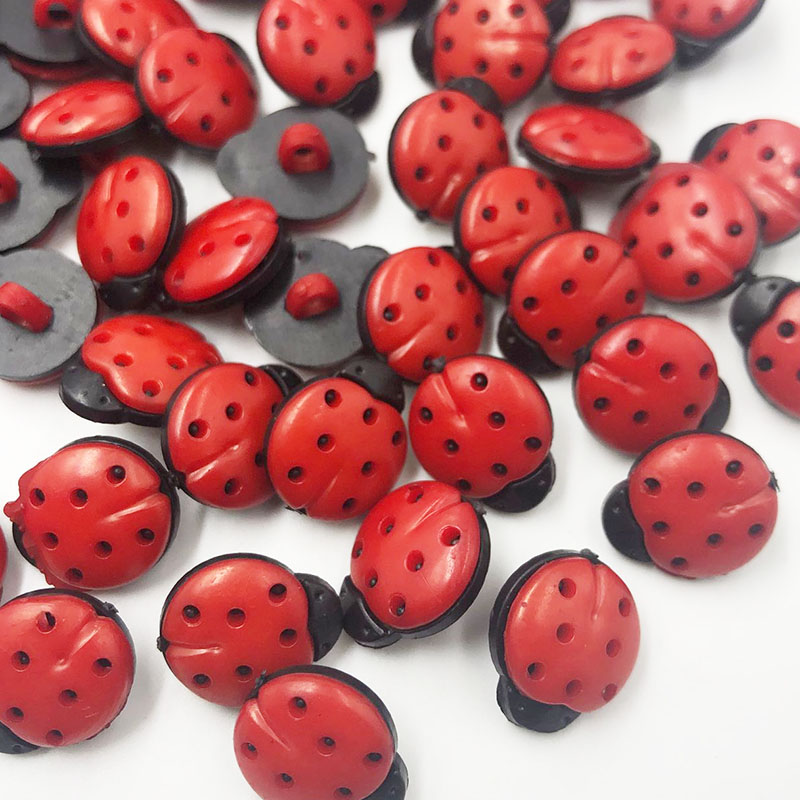 50/100Pcs Merah Ladybug DIY An - Button Hole Cutter ulasan dan harga