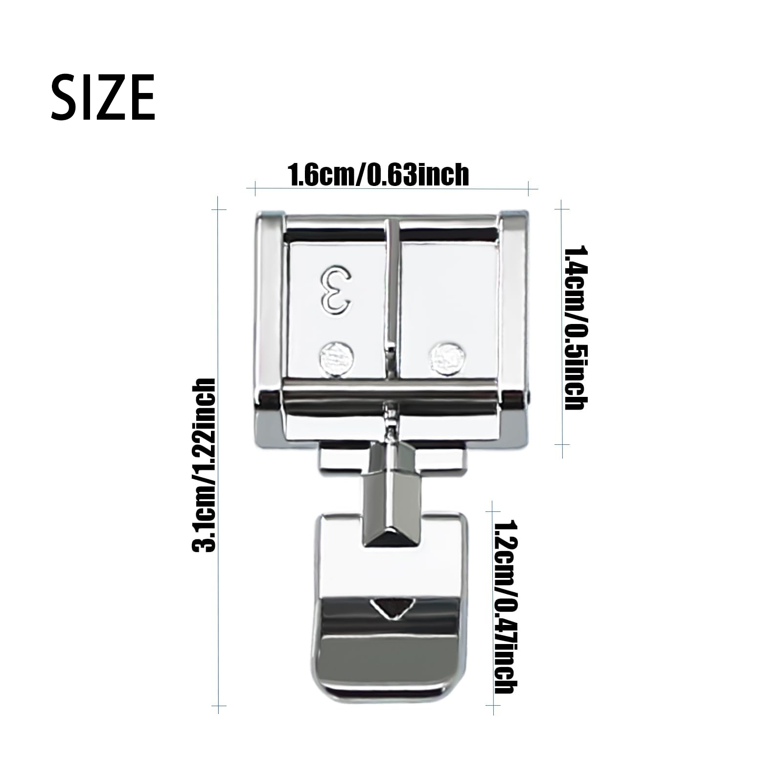 2 Buah # 006905008 Kaki Peneka - Zipper Foot Presser ulasan dan harga