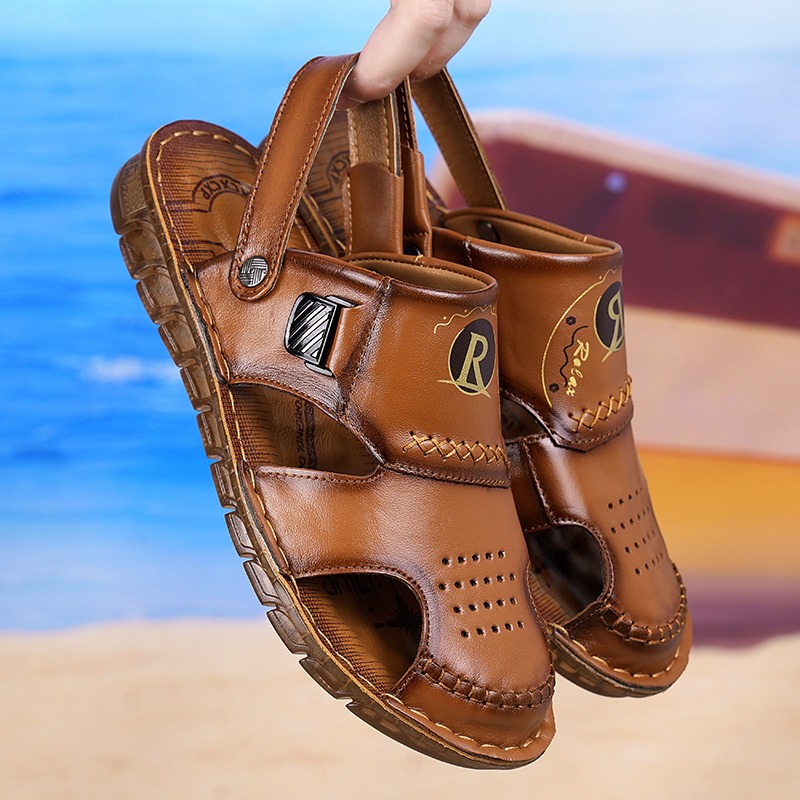 Sandal Kulit Retro Musim Panas - Sewing Latex ulasan dan harga