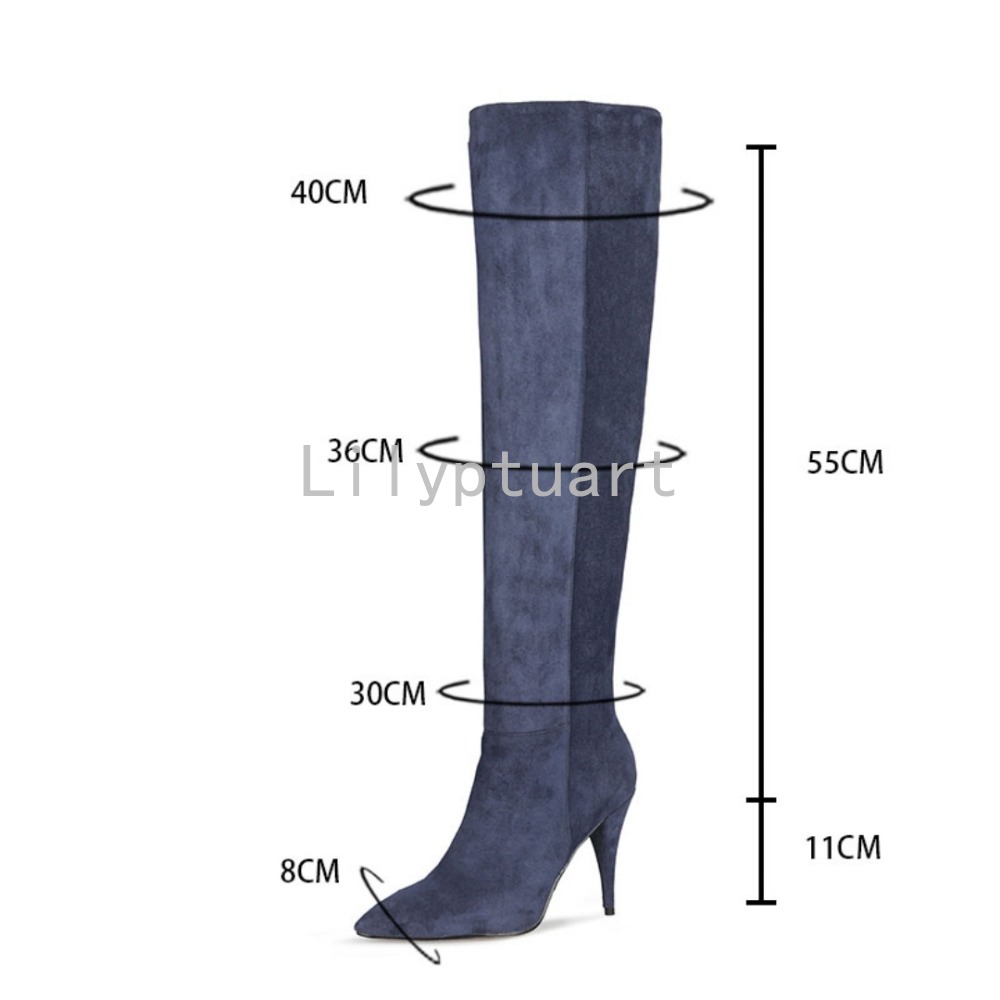 Sepatu Bot Wanita Biru Suede M - Sewing Fleece ulasan dan harga