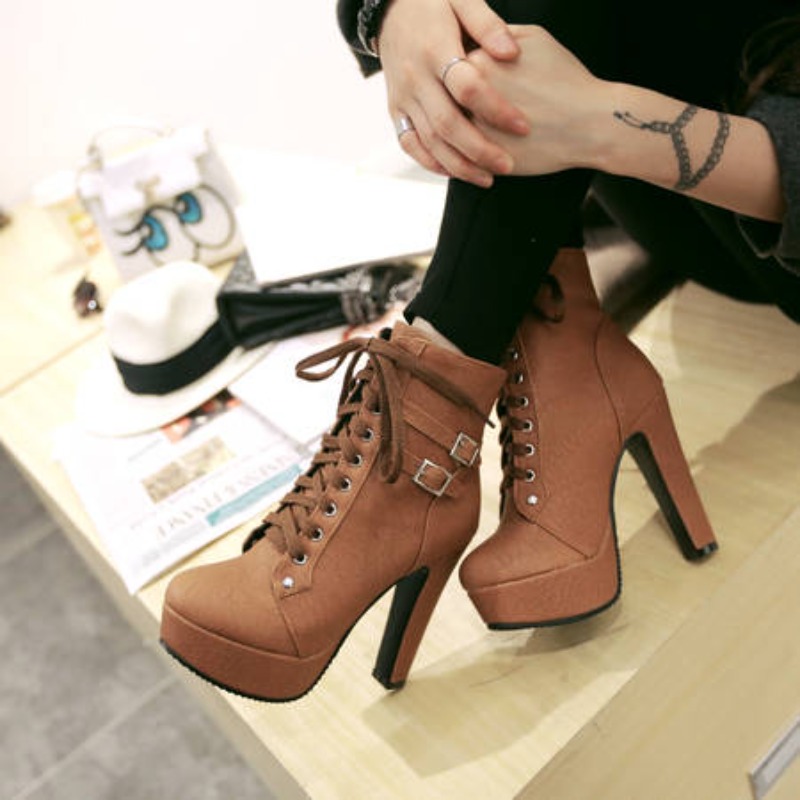 Sepatu Bot Platform Wanita Mus - Sewing Fleece ulasan dan harga