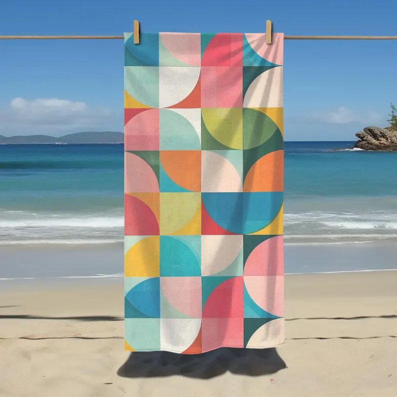 Handuk Pantai Bergaris Geometr - Century Textile & Sewing Supply Online Shopping ulasan dan harga