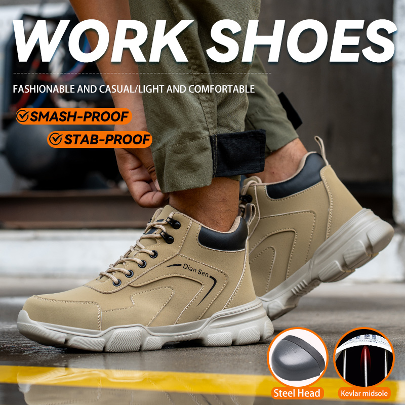 Sepatu Bot Kerja Pria Sepatu U - Sewing Nylon ulasan dan harga