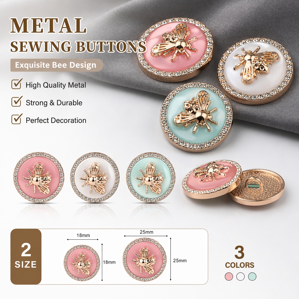 10 Buah Kancing Dekoratif Loga - Button Hole Cutter ulasan dan harga