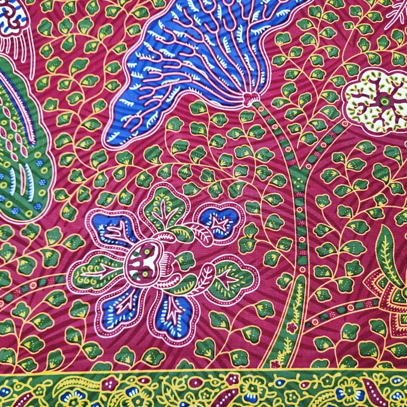 Kain Batik Katun Afrika Merah  - Sewing Batik ulasan dan harga