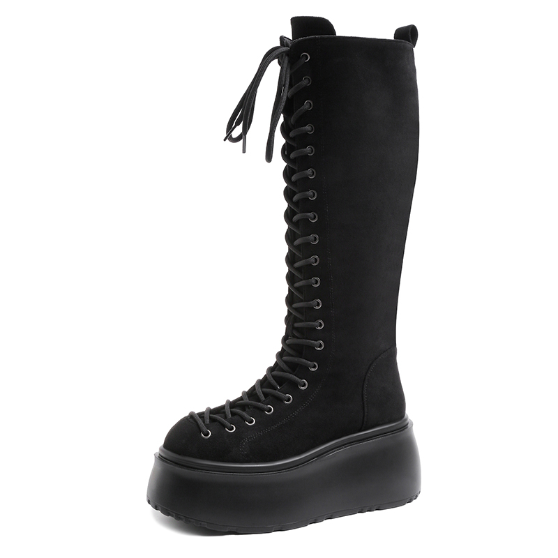 Sepatu Boots Wanita Model Goth - Sewing Latex ulasan dan harga