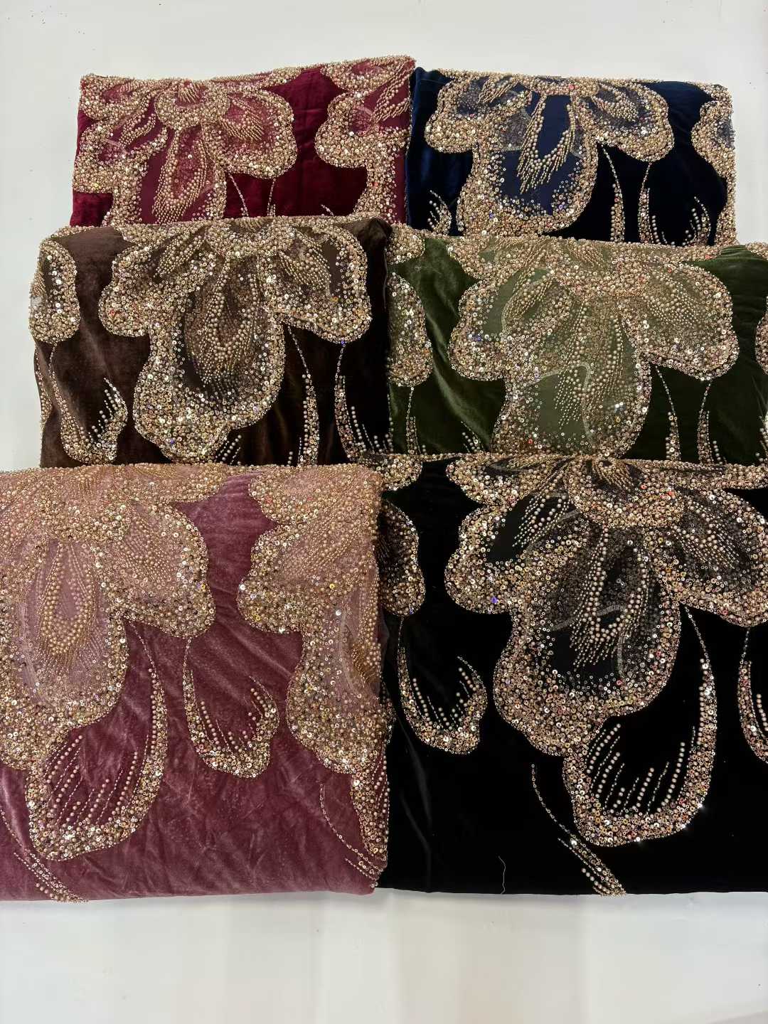 Kain Brokat Beludru Afrika Ber - Sewing Velvet Fabric ulasan dan harga