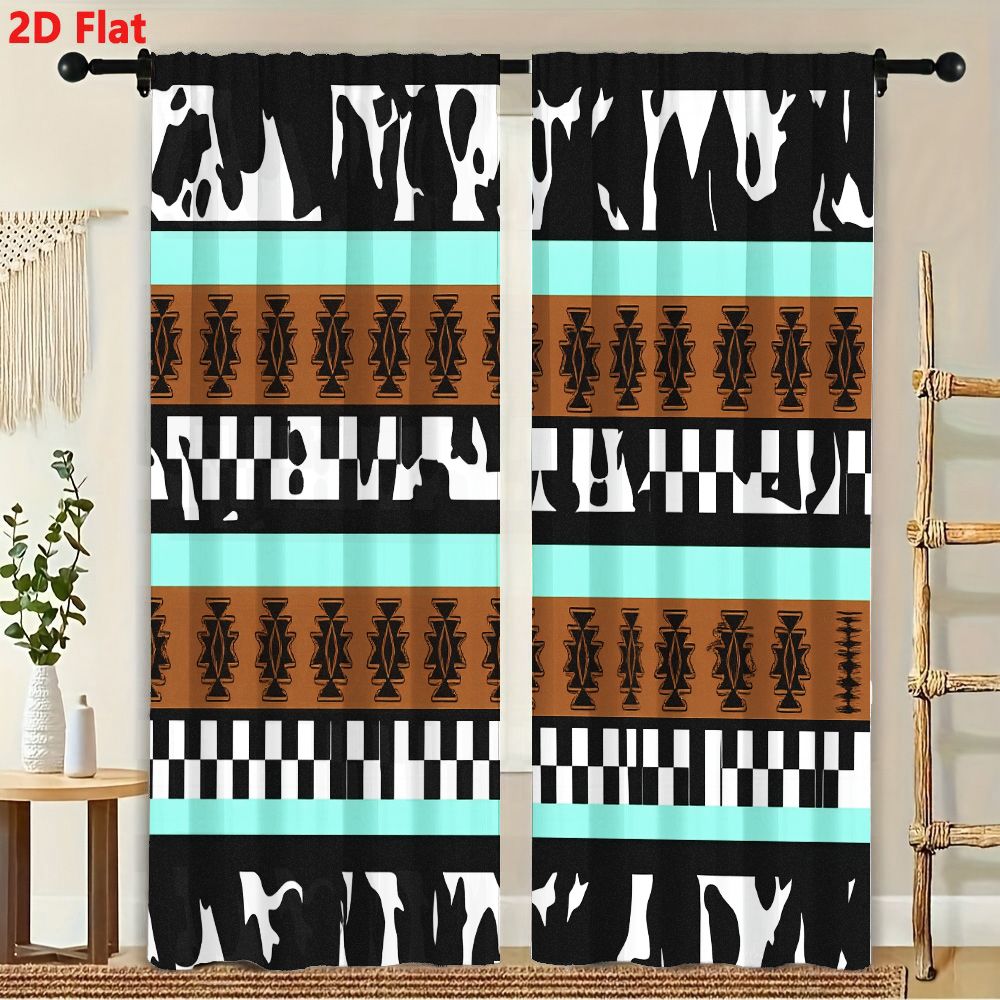 2 Buah Tirai 2D Pola Tribal Ab - Century Textile & Sewing Supply Online Shopping ulasan dan harga