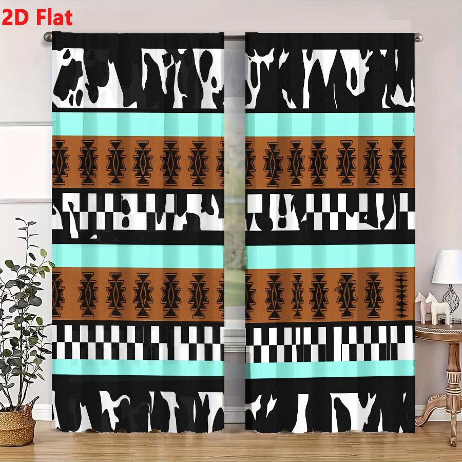 2 Buah Tirai 2D Pola Tribal Ab - Century Textile & Sewing Supply Online Shopping ulasan dan harga