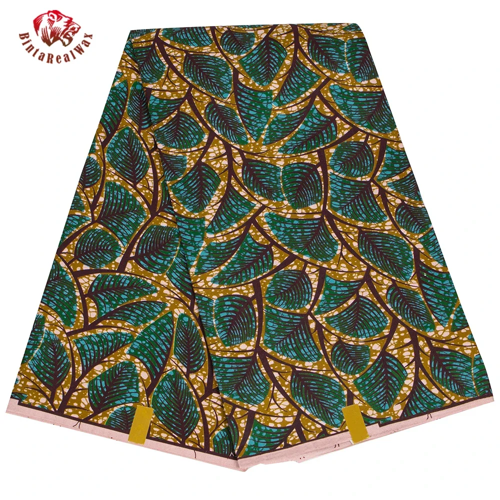 Ankara kain pola daun cetak Af - Sewing Batik ulasan dan harga
