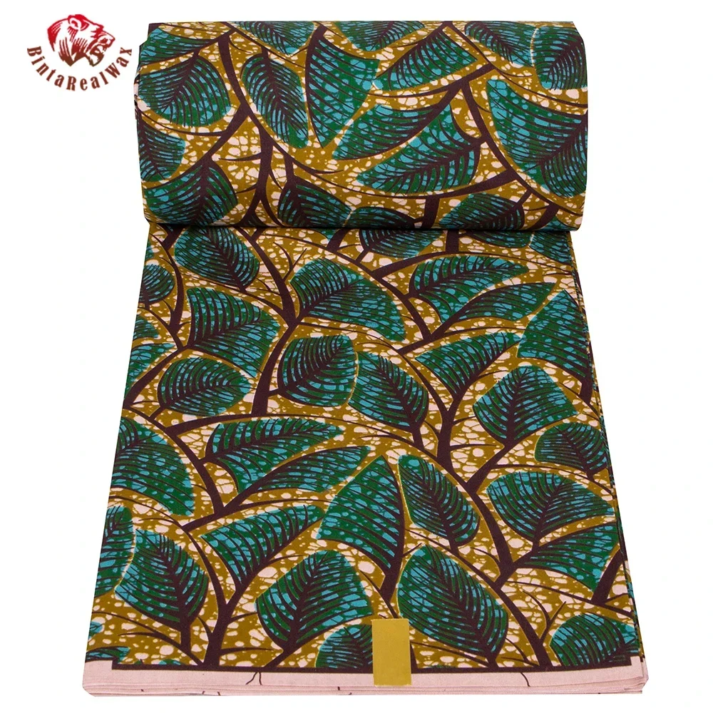 Ankara kain pola daun cetak Af - Sewing Batik ulasan dan harga