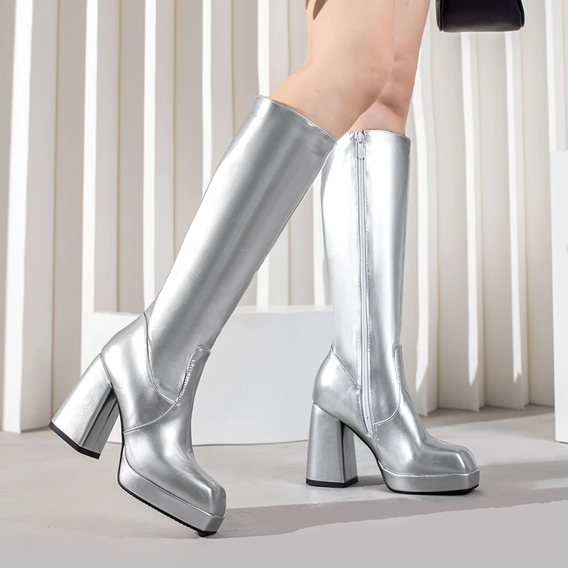 Sepatu bot panjang selutut unt - Sewing Zipper ulasan dan harga