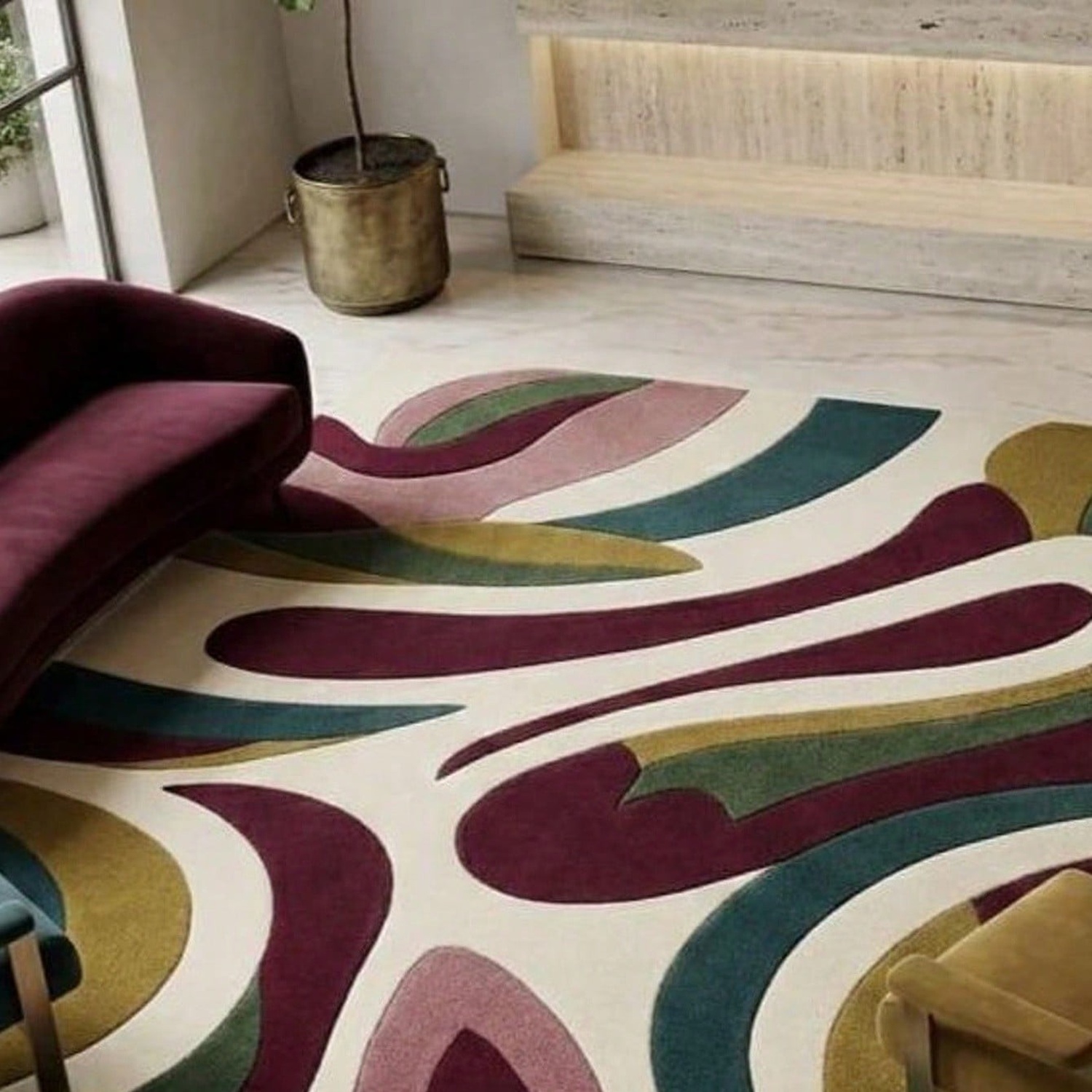 Karpet Bermotif Abstrak, Karpe - Century Textile & Sewing Supply Online Shopping ulasan dan harga